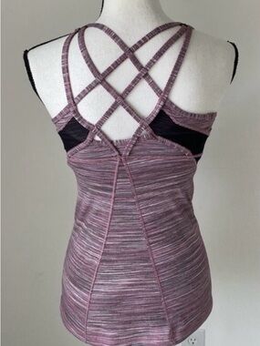 lululemon athletica Women’s Pink Space-Dye Strappy Back Tank Size 8